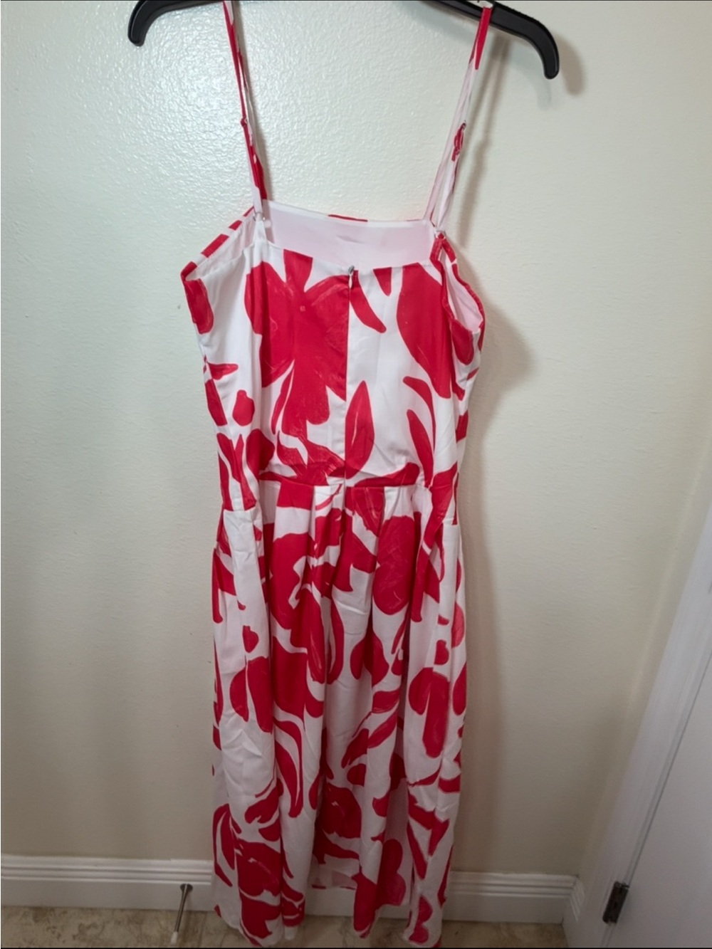 Spaghetti Strap Pink Floral Maxi summer beach Dress - Picture 7 of 9
